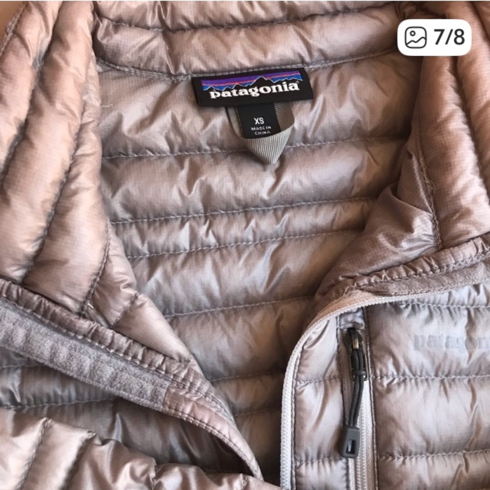 Patagonia Jacket S-XS Ultra Light Down Puffer Silver Gray - Picture 7 of 8